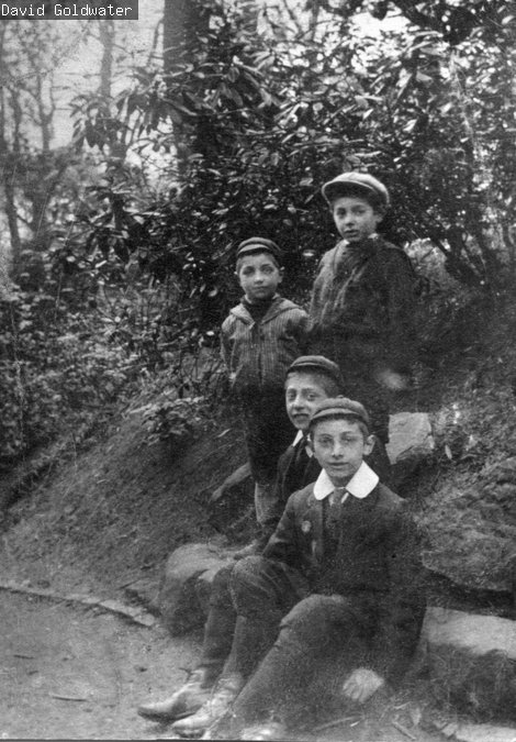 Four Goldwater brothers in Saltwell Park, Gateshead c1915 - courtesy David Goldwater