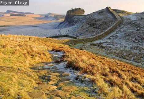 Stone wall and surrounding countryside