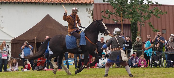 Two men in combat