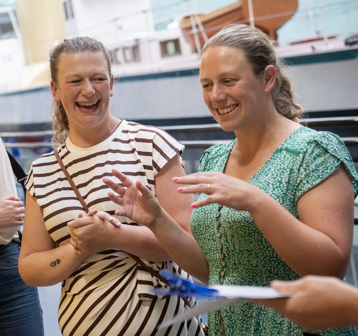 women at Discovery Museum 