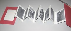 A folded mini booklet 