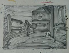 An artwork made from pencil on paper.