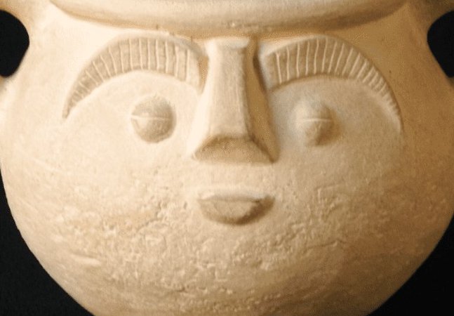 Roman Face Pot