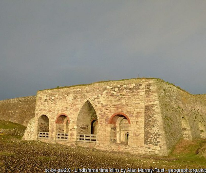 Brick ruins of a lime kiln