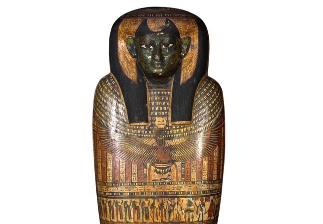 Painted coffin from ancient Egypt