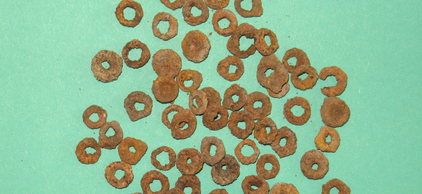 Loose loops from ring-mail armour.