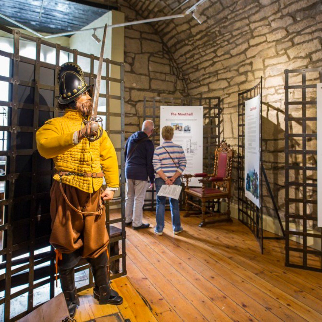 Museum mannequin of man holding a sword Museum mannequin of man holding a sword