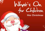 Cartoon Santa Claus on a red background