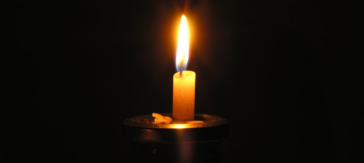 A lit candle